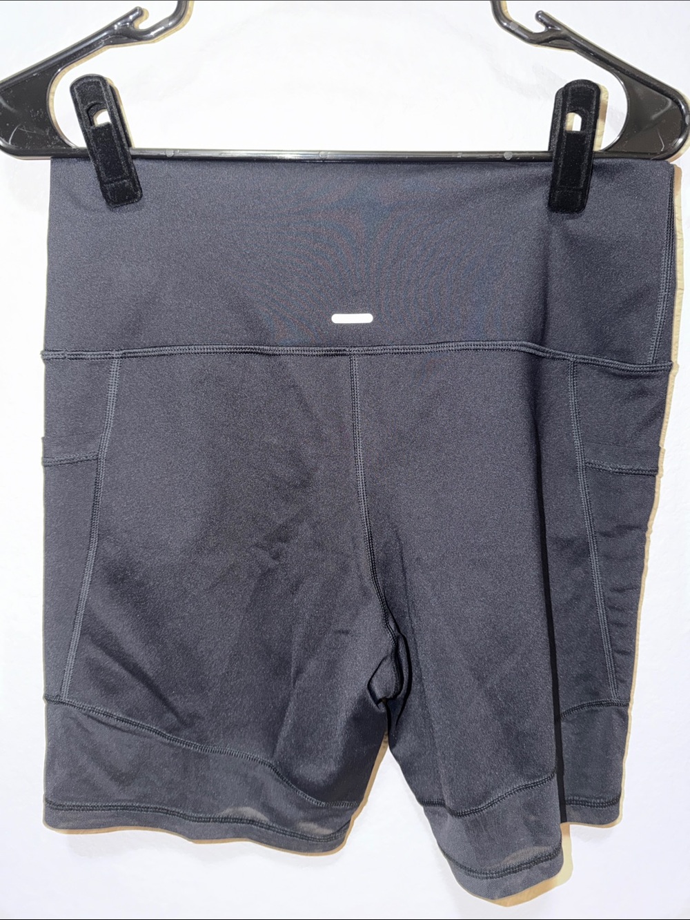 aerie Navy High-Rise Bike Shorts with Side Pockets - Picture 5 of 6